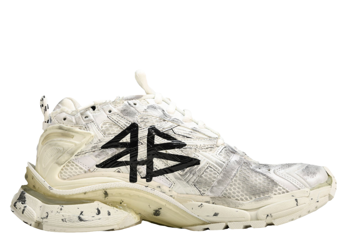 Balenciaga Runner Graffiti White Sneakers: Bold Street Style, Comfort Fit, Signature Design