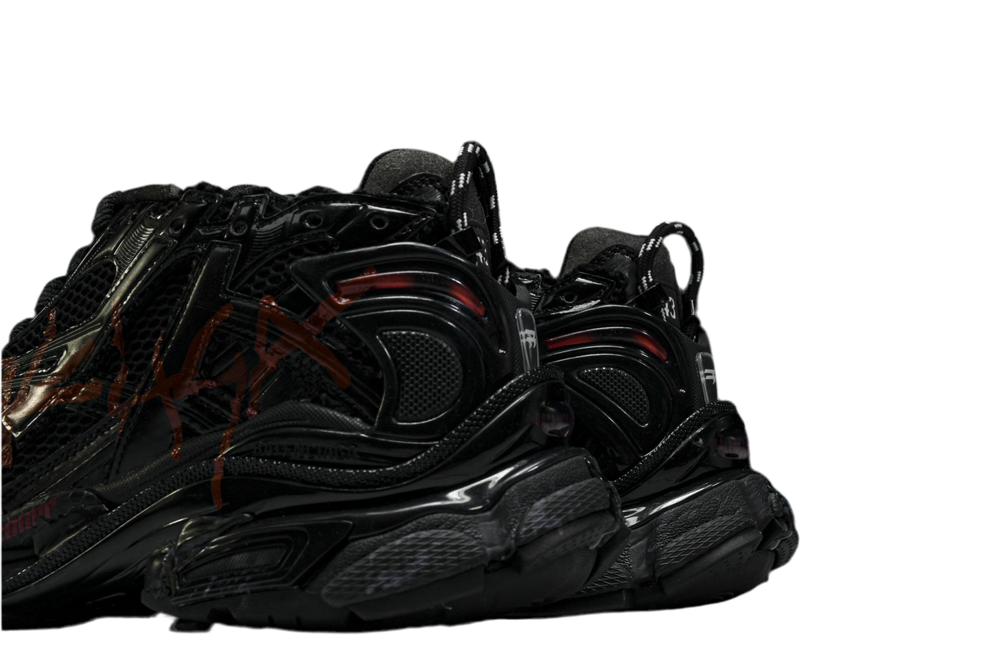 Balenciaga Runner Graffiti Black Red Men's Sneakers - Stylish, Comfortable, Durable