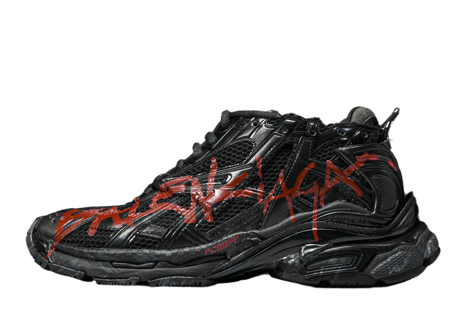Balenciaga Runner Graffiti Black Red Men's Sneakers - Stylish, Comfortable, Durable