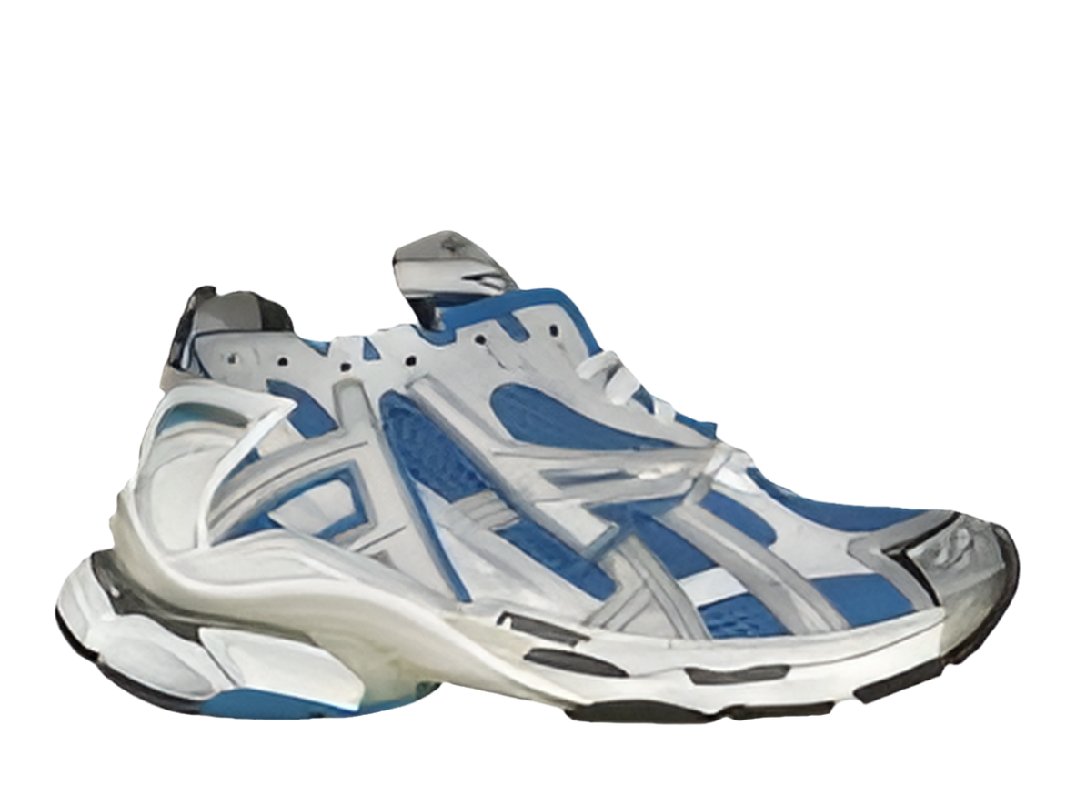 Balenciaga B Runner White Blue Men's Sneakers: Stylish Athletic Comfort Footwear