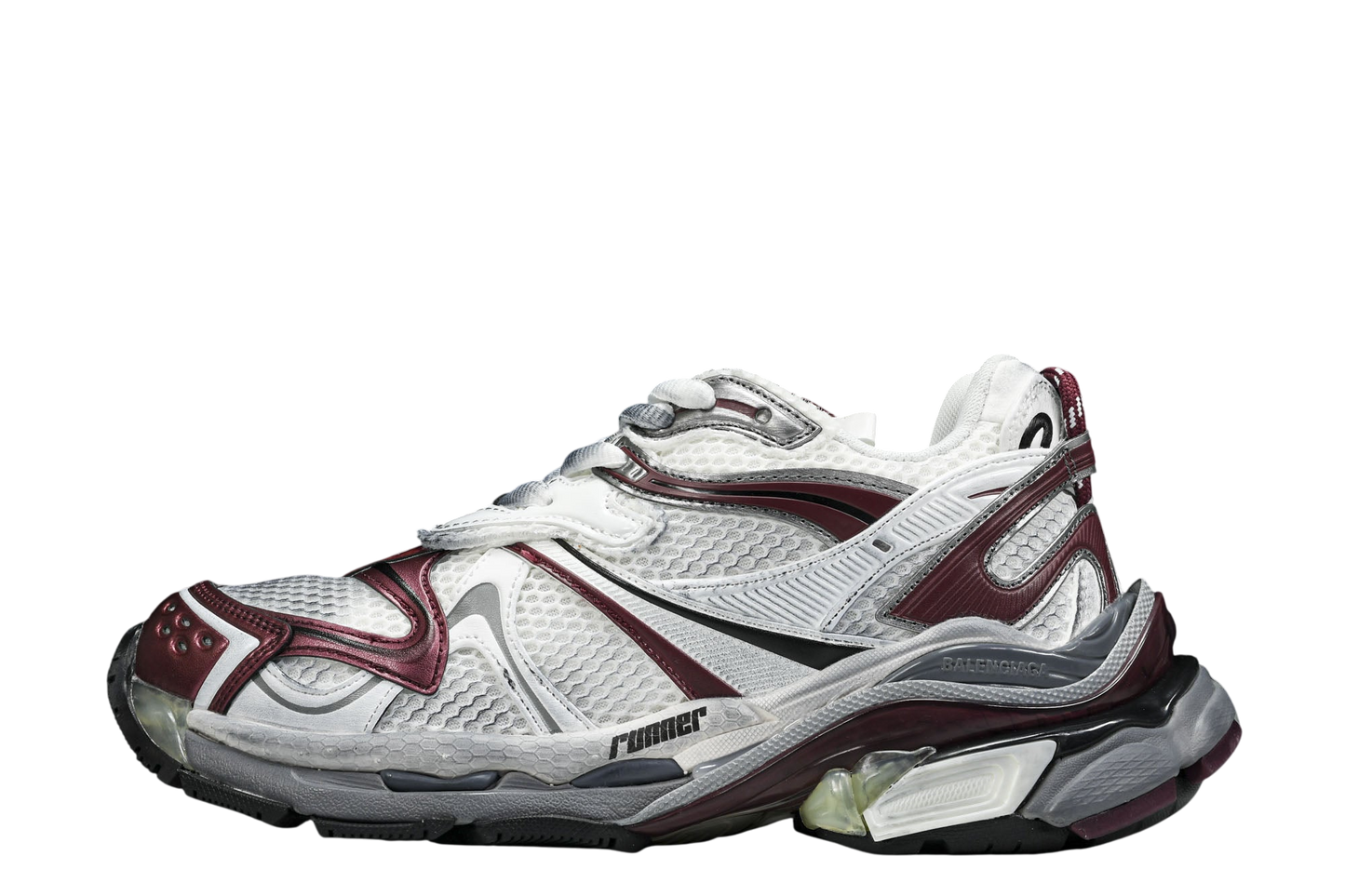 Burgundy Balenciaga B Runner Sneakers: Luxury Athletic Footwear for Style and Comfort