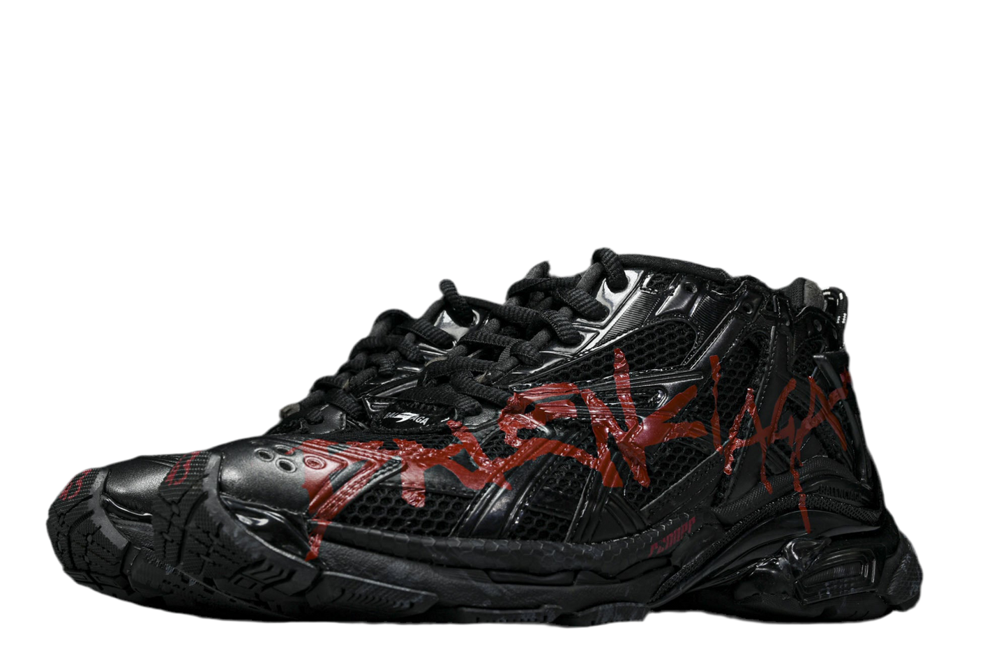 Balenciaga Runner Graffiti Black Red Men's Sneakers - Stylish, Comfortable, Durable